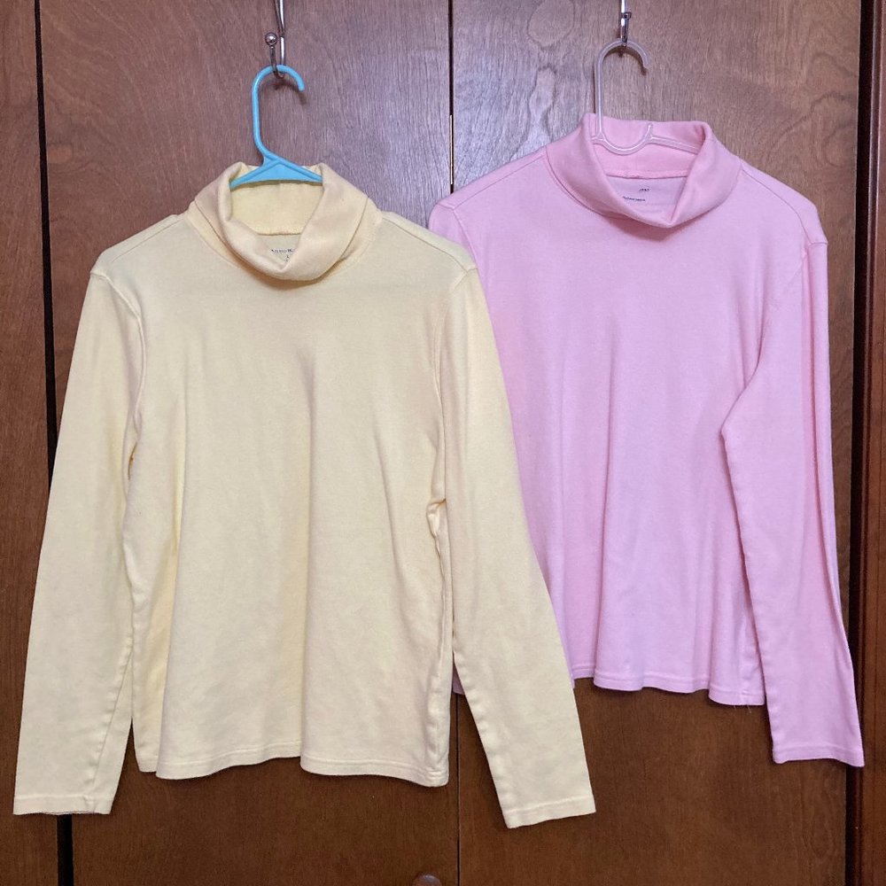 2 Turtleneck Tops by Studio Works. Size Large